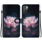 For Xiaomi Redmi 10 / 10 Prime Crystal Texture Colored Drawing Leather Phone Case(Purple Peony)