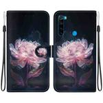 For Xiaomi Redmi Note 8 Crystal Texture Colored Drawing Leather Phone Case(Purple Peony)