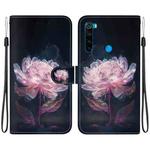 For Xiaomi Redmi Note 8T Crystal Texture Colored Drawing Leather Phone Case(Purple Peony)