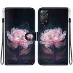 For Xiaomi Redmi Note 11 Pro Global Crystal Texture Colored Drawing Leather Phone Case(Purple Peony)