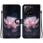 For Xiaomi 13T / 13T Pro / Redmi K60 Ultra Crystal Texture Colored Drawing Leather Phone Case(Purple Peony)