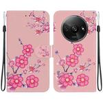 For Xiaomi Redmi A3 Crystal Texture Colored Drawing Leather Phone Case(Cherry Blossoms)