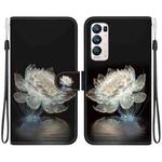 For OPPO Find X3 Neo / Reno5 Pro+ 5G Crystal Texture Colored Drawing Leather Phone Case(Crystal Peony)