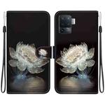 For OPPO A94 4G / F19 Pro Crystal Texture Colored Drawing Leather Phone Case(Crystal Peony)