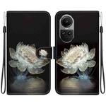 For OPPO Reno10 5G Crystal Texture Colored Drawing Leather Phone Case(Crystal Peony)