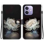 For OPPO A5x 5G / A3 4G / 5G / A3x 4G / 5G Crystal Texture Colored Drawing Leather Phone Case(Crystal Peony)