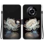 For Realme Narzo 60 Indian Crystal Texture Colored Drawing Leather Phone Case(Crystal Peony)