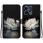 For Realme C53 / Narzo N53 Crystal Texture Colored Drawing Leather Phone Case(Crystal Peony)