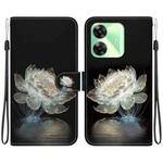 For Realme C61 / C63 / Note 60 Crystal Texture Colored Drawing Leather Phone Case(Crystal Peony)