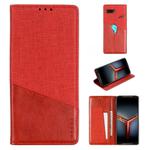 For Asus ROG Phone II ZS660KL MUXMA MX109 Horizontal Flip Leather Case with Holder & Card Slot & Wallet(Red)