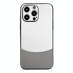 For iPhone 15 Pro Max Shockproof Frosted PC Silicone Frame Phone Case(Silver)