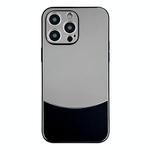 For iPhone 15 Pro Shockproof Frosted PC Silicone Frame Phone Case(Black)