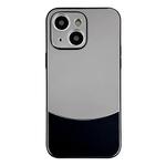 For iPhone 15 Shockproof Frosted PC Silicone Frame Phone Case(Black)