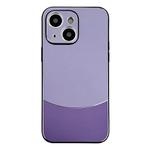 For iPhone 14 Plus Shockproof Frosted PC Silicone Frame Phone Case(Purple)