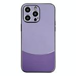 For iPhone 13 Pro Max Shockproof Frosted PC Silicone Frame Phone Case(Purple)