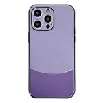 For iPhone 13 Pro Shockproof Frosted PC Silicone Frame Phone Case(Purple)