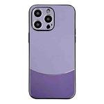 For iPhone 12 Pro Shockproof Frosted PC Silicone Frame Phone Case(Purple)
