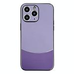 For iPhone 11 Pro Max Shockproof Frosted PC Silicone Frame Phone Case(Purple)