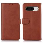 For Google Pixel 8a Cow Texture Flip Leather Phone Case(Brown)