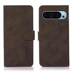 For Google Pixel 9 KHAZNEH Matte Texture Leather Phone Case(Brown)