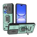 For Huawei Nova 12 Pro 5G Sliding Camshield TPU + PC Shockproof Phone Case with Holder(Green)