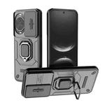 For Huawei nova 14 5G Sliding Camshield TPU + PC Shockproof Phone Case with Holder(Black)