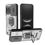 For Huawei nova 14 5G Sliding Camshield TPU + PC Shockproof Phone Case with Holder(Grey)