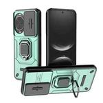 For Huawei nova 14 5G Sliding Camshield TPU + PC Shockproof Phone Case with Holder(Green)