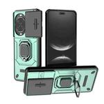 For Huawei nova 14 Pro 5G Sliding Camshield TPU + PC Shockproof Phone Case with Holder(Green)