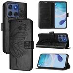 For Motorola Edge 5G 2025 / 60 Fusion 5G Embossed Butterfly Leather Phone Case(Black)