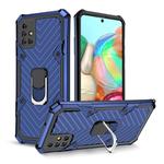 For Samsung Galaxy A71 Cool Armor PC + TPU Shockproof Case with 360 Degree Rotation Ring Holder(Blue)