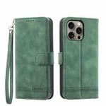 For iPhone 16 Pro Max Dierfeng Dream Line TPU + PU Leather Phone Case(Green)