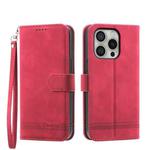 For iPhone 16 Pro Dierfeng Dream Line TPU + PU Leather Phone Case(Red)