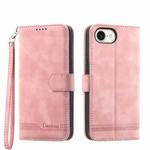 For iPhone SE 2024 Dierfeng Dream Line TPU + PU Leather Phone Case(Pink)