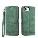 For iPhone SE 2024 Dierfeng Dream Line TPU + PU Leather Phone Case(Green)