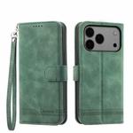 For iPhone 17 Pro Max Dierfeng Dream Line TPU Hybrid PU Leather Phone Case(Green)