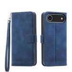 For iPhone 17 Air Dierfeng Dream Line TPU Hybrid PU Leather Phone Case(Blue)