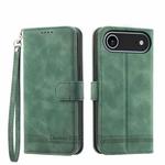 For iPhone 17 Air Dierfeng Dream Line TPU Hybrid PU Leather Phone Case(Green)