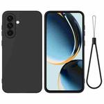 For Samsung Galaxy A17 4G Solid Color Liquid Silicone Dropproof Full Coverage Phone Case(Black)