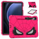 For Samsung Galaxy S9 FE / S8 / S7 Spider Silicone Hybrid PC Shockproof Tablet Case(Strawberry Black)