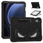 For Samsung Galaxy S9 FE / S8 / S7 Spider Silicone Hybrid PC Shockproof Tablet Case(Black)