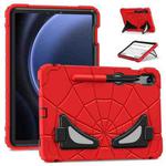 For Samsung Galaxy S9 FE / S8 / S7 Spider Silicone Hybrid PC Shockproof Tablet Case(Red Black)