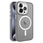 For iPhone 15 Pro Max Two-color Frosted MagSafe Magnetic Phone Case(Grey)