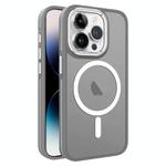 For iPhone 14 Pro Two-color Frosted MagSafe Magnetic Phone Case(Grey)