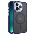 For iPhone 13 Pro Max Two-color Frosted MagSafe Magnetic Phone Case(Blue)
