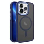 For iPhone 13 Pro Two-color Frosted MagSafe Magnetic Phone Case(Blue)