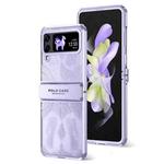 For Samsung Galaxy Z Flip3 5G Angel Wings Electroplated Frosted Phone Case(Purple)