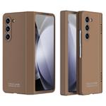 For Samsung Galaxy Z Fold5 Extraordinary Series Hinged Folding Full Phone Case(Coffee)