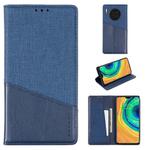 For Huawei Mate 30 MUXMA MX109 Horizontal Flip Leather Case with Holder & Card Slot & Wallet(Blue)