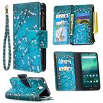 For Nokia 1.3 Colored Drawing Pattern Zipper Horizontal Flip Leather Case with Holder & Card Slots & Wallet(Plum Blossom)